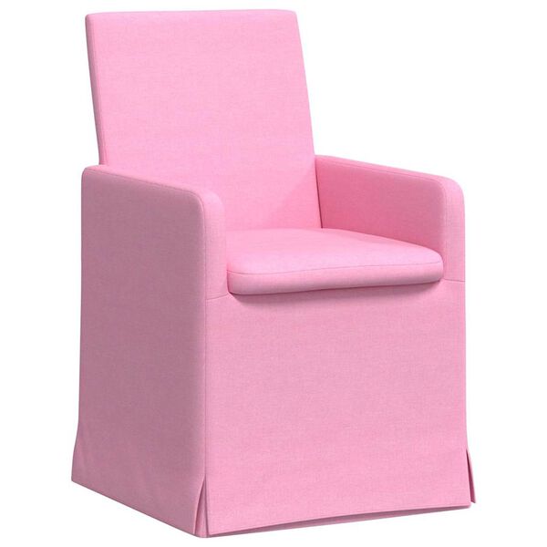 vidaXL Eettafelstoelen 2 pcs Roze 57 x 67 x 95 cm Stof