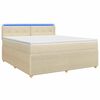 vidaXL Boxspringbed met matras Cr&egrave;mekleurig 140 x 200 cm Stof