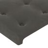 vidaXL Hoofdbord met randen 103x23x118/128 cm fluweel donkergrijs