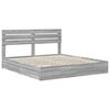 vidaXL Opslag bed met lade Grijs Sonoma 200 x 200 cm Bewerkt hout