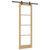 vidaXL Schuifdeur Naturel 78 x 232 cm Massief grenenhout en glas