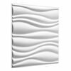 Wandpanelen 2 st 50 x 50 cm Wit Gemodelleerde natuurlijke plantenvezel
