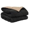 vidaXL Zomerdekbed 200 x 140 cm Zomer 200 gsm Zwart en Taupe