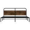 vidaXL Bedframe zonder matras metaal gerookt eikenkleurig 200x200 cm