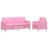 vidaXL Bankenset met opbergruimte 2 st Roze Polyester