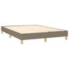 vidaXL Boxspring met matras en LED stof taupe 140x190 cm