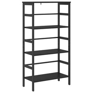 vidaXL Boekenkast 3-laags 60 x 29,5 x 115 cm Bewerkt hout Zwart Eiken