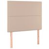 vidaXL Bedframe met hoofdbord kunstleer cappucinnokleurig 90x190 cm