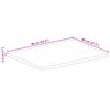 vidaXL Tafelblad rechthoekig 90x80x2,5 cm massief gerecycled hout