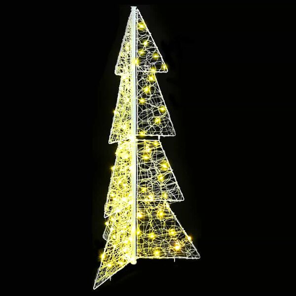vidaXL Kerstboom met 100 LED Warmwit 120 cm Acryl