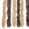 vidaXL Vliegengordijn 90x220 cm chenille donkerbruin en beige