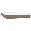 vidaXL Boxspring met matras stof taupe 140x190 cm