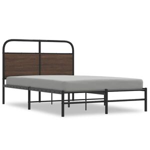 vidaXL Bedframe zonder matras bewerkt hout bruin eikenkleur 135x190 cm