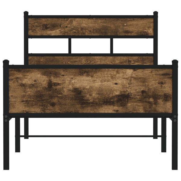 vidaXL Bedframe zonder matras hout gerookt eikenkleurig 90x190 cm