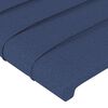 vidaXL Hoofdbord met randen 203x16x118/128 cm stof blauw