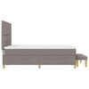 vidaXL Boxspring bed met matras met hoofdeinde Taupe 160 x 200 cm Stof