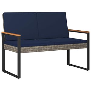 vidaXL Tuinbank 2 -Seater 107 x 61 x 80 cm poly rattan Rechthoekig