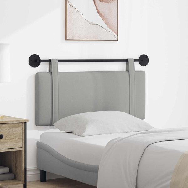 vidaXL Hangend Hoofdeinde Effen Wolkengrijs 110 x 55 x 5 cm Stof