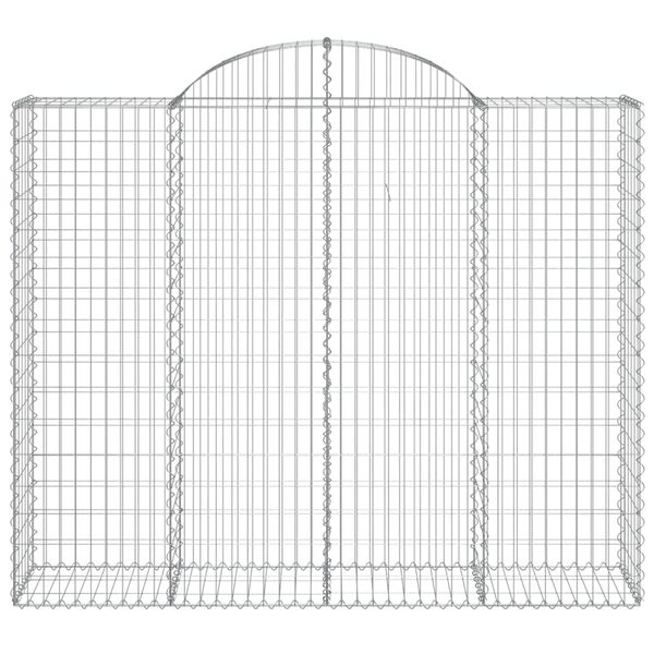 vidaXL Schanskorven 3 st gewelfd 200x50x160/180 cm ijzer