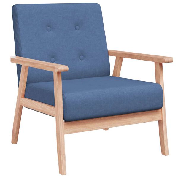 vidaXL Fauteuil stof blauw