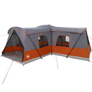 vidaXL Tent voor 16 personen Grijs en Oranje 680 x 510 x 210 cm