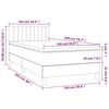 vidaXL Boxspring met matras en LED fluweel roze 100x200 cm