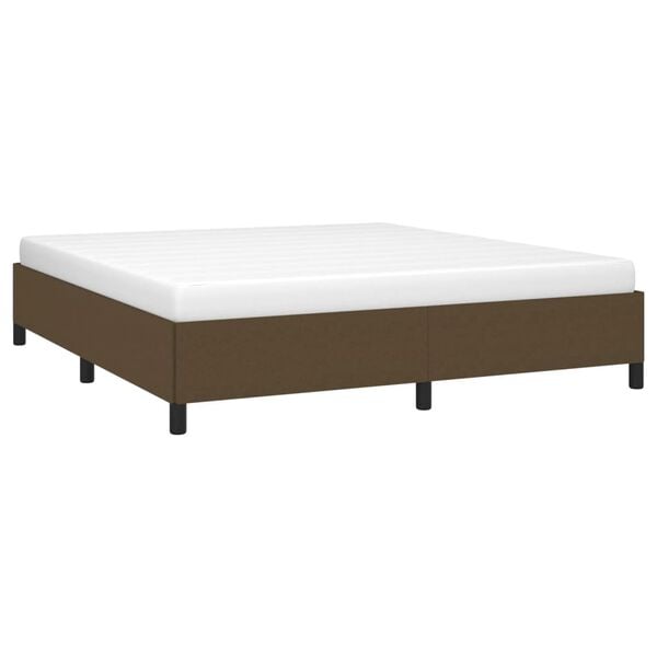 vidaXL Bedframe zonder matras stof donkerbruin 180x200 cm