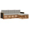 vidaXL Buiten bankenset 4 st Naturel en lichtgrijs Polyester