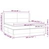 vidaXL Boxspring met matras en LED stof taupe 200x200 cm