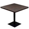 vidaXL Bistrotafel vierkant 80x80x75 cm MDF en staal donker essenkleur
