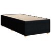 vidaXL Boxspring met matras stof zwart 80x200 cm