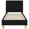 vidaXL Peuterbedframe met hoofdbord Zwart 70 x 140 cm Stof