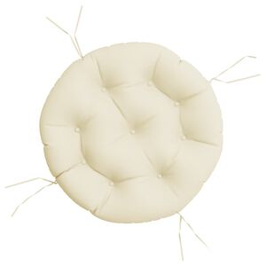 vidaXL Zitkussen rond &Oslash; 60x11 cm oxford stof cr&egrave;mekleurig