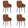 vidaXL Eettafelstoelen 4 st Kunstleer Bruin 57 x 50 x 85 cm