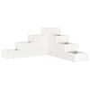 vidaXL Plantenbak 4-laags 80,5x79x36 cm massief grenenhout wit