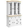 vidaXL Hoge kast Corona 112x43x191,5 cm massief Mexicaans grenenhout wit