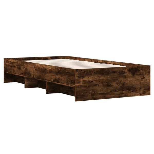 vidaXL Bedframe zonder matras hout gerookt eikenkleurig 90x190 cm