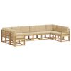 vidaXL Buiten bankenset 10 st Wit en Beige