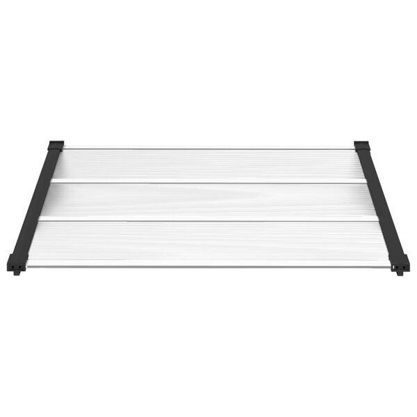 vidaXL Deurluifel 122x90 cm polycarbonaat zwart en transparant
