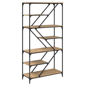 vidaXL Boekenkast 9-laags 91 x 36 x 176 cm Bewerkt hout Artisan Eiken