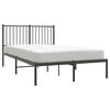 vidaXL Bedframe met hoofdbord metaal zwart 120x190 cm
