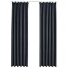 vidaXL Gordijnen verduisterend met haken 2 st 140x225 cm antraciet