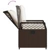vidaXL 3-delige Tuinset met kussens poly rattan bruin