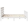 vidaXL Bedframe met hoofdbord massief hout wit