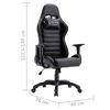 vidaXL Racestoel kunstleer zwart