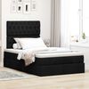 vidaXL Ottoman bed met matras 120x190 cm stof zwart