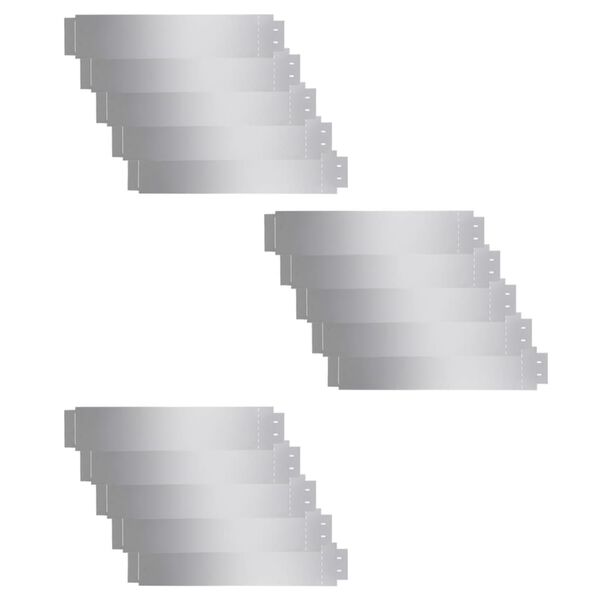 vidaXL Grasboorden 15 st 100x20 cm gegalvaniseerd staal