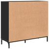 vidaXL Dressoir met lade Zwart 89,5 x 33 x 82 cm Bewerkt hout