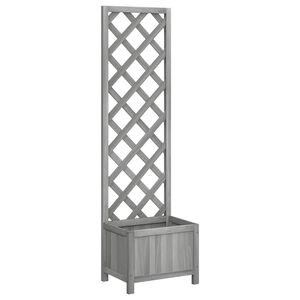vidaXL Plantenbak met latwerk 40x30x135 cm massief vurenhout