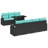 vidaXL Tuin Sofa Set 8 st Zwart Poly Rattan
